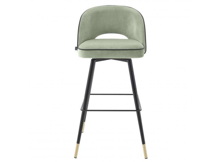 Bar stool 'Cliff' set of 2 - Savona pistache green