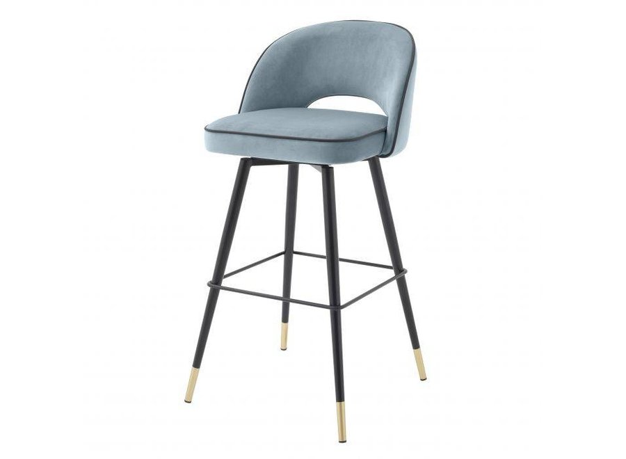 Bar stool 'Cliff' set of 2 - Savona blue