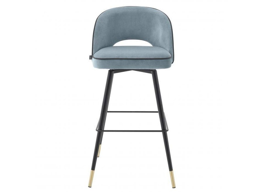 Bar stool 'Cliff' set of 2 - Savona blue