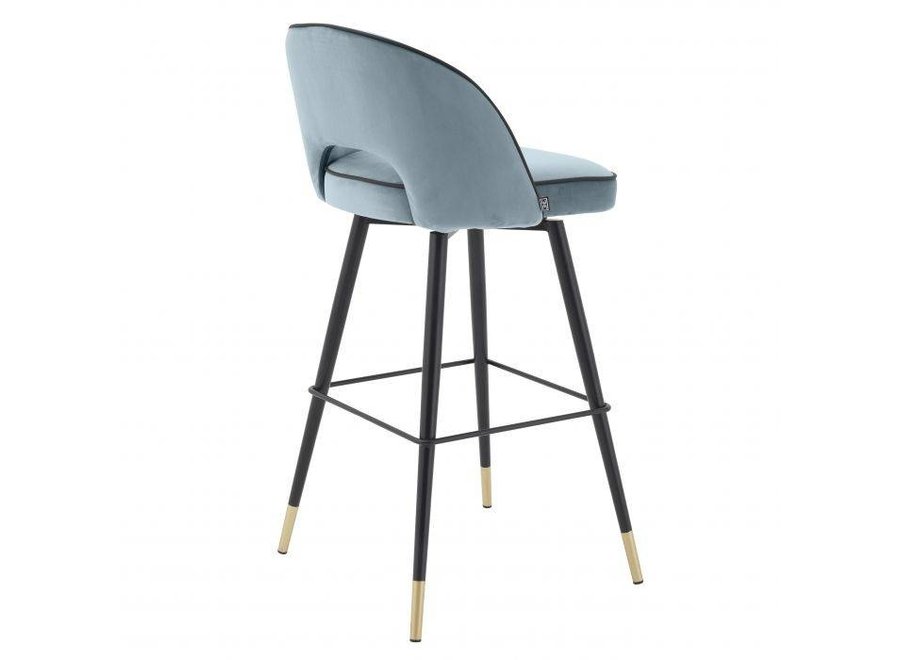 Bar stool 'Cliff' set of 2 - Savona blue