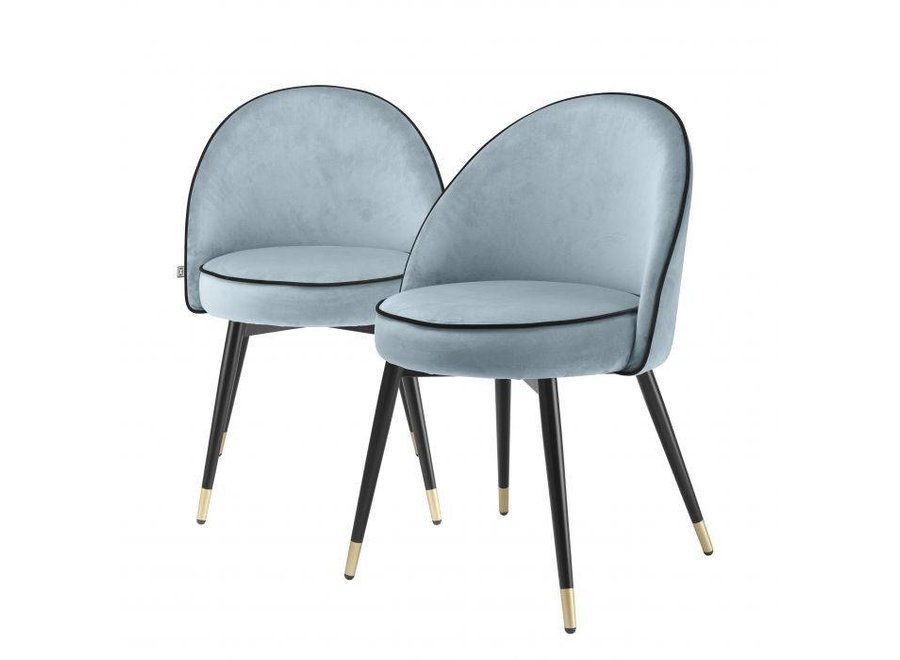 Dining chair 'Cooper' set of 2 - Blue