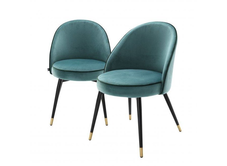 Chaise de salle à manger Cooper lot de 2 - Turquoise