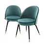 Eetkamerstoel 'Cooper' set van 2 - Turquoise