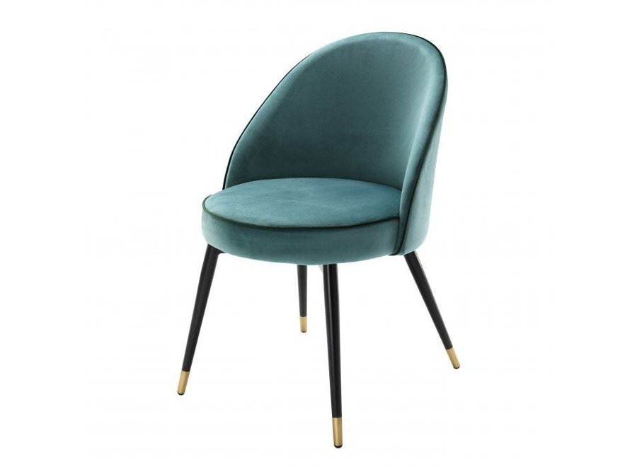 Chaise de salle à manger 'Cooper' lot de 2 - Turquoise