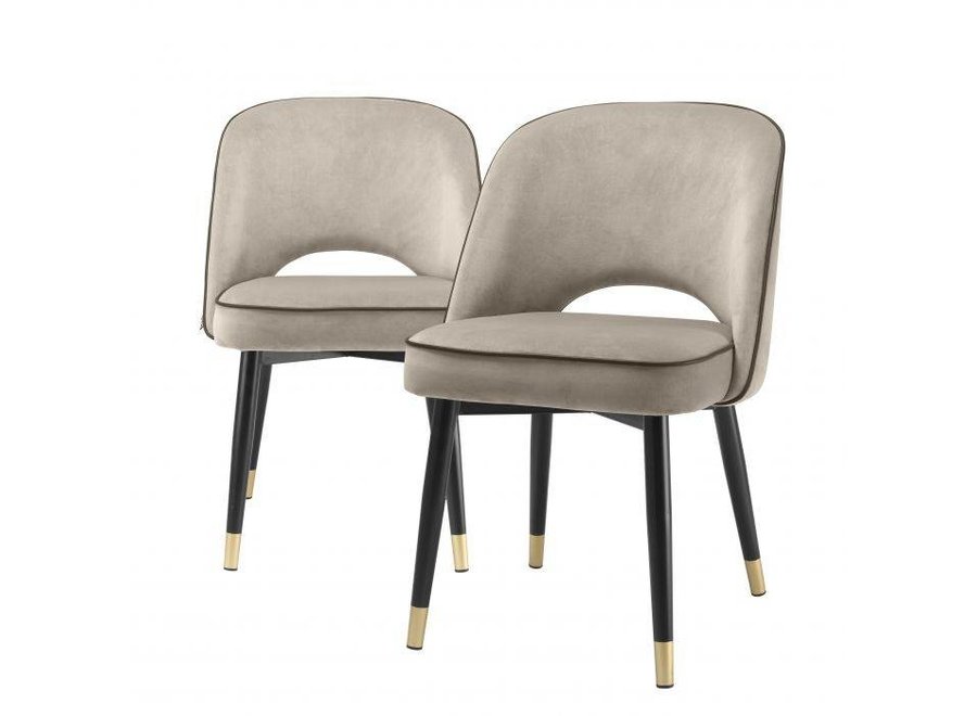 Dining chair Cliff set of 2 - Savona greige