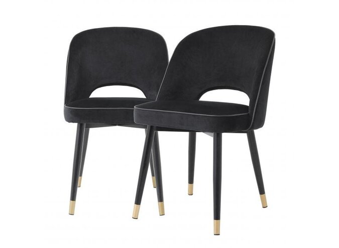 Dining chair Cliff set of 2 - Roche black
