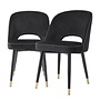 Chaise de salle à manger 'Cliff' set de 2 - Roche black
