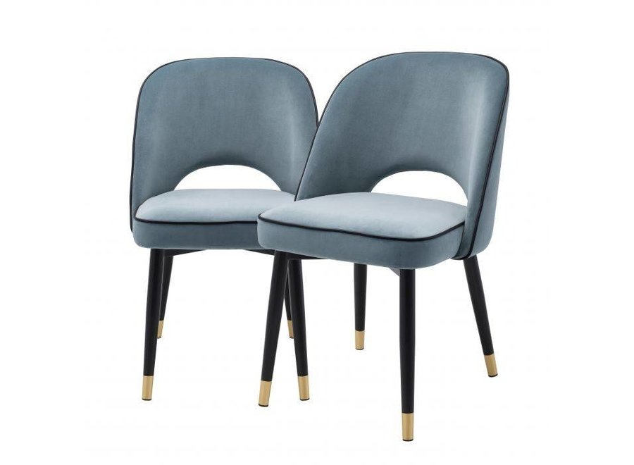 Dining chair Cliff set of 2 - Savona blue