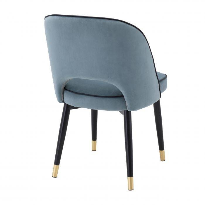 EICHHOLTZ Dining chair 'Cliff' set of 2 - Savona blue - Wilhelmina Designs