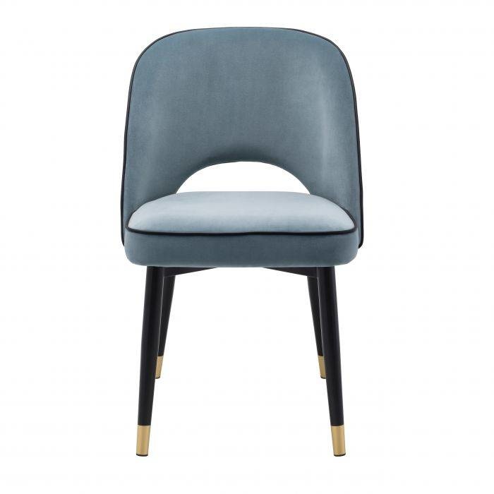 EICHHOLTZ Dining chair 'Cliff' set of 2 - Savona blue - Wilhelmina Designs