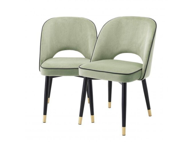 Dining chair Cliff set of 2 - Savona pistache green