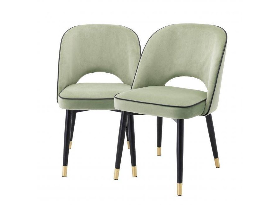 Chaise de salle à manger 'Cliff' lot de 2 - Savona pistache green