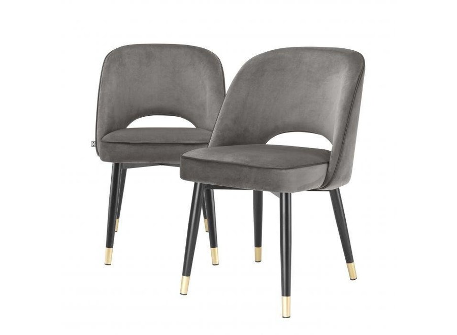 Chaise de salle à manger 'Cliff' lot de 2 - Gris Savona