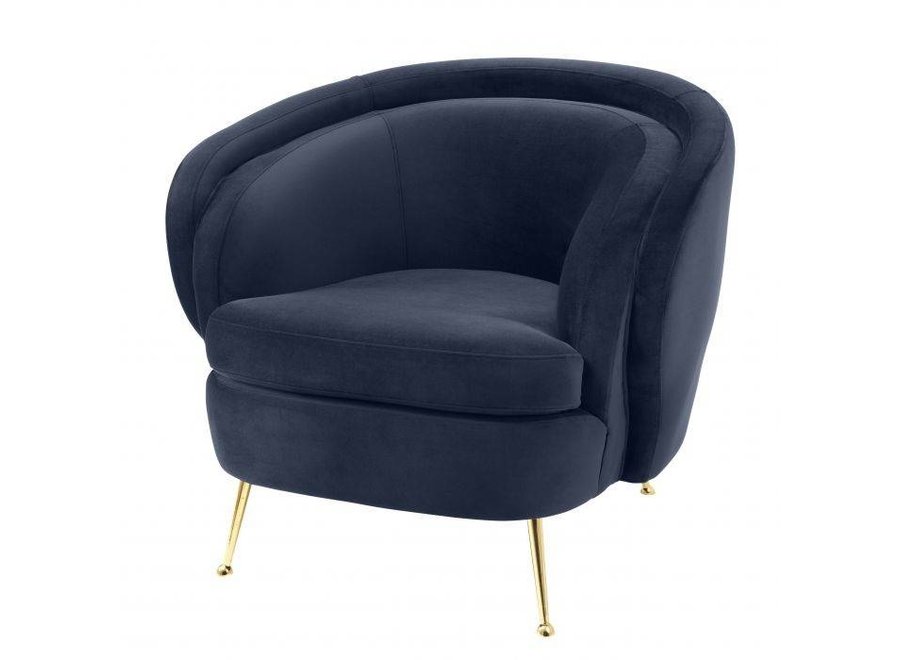 Fauteuil 'Orion' - Savona bleu nuit