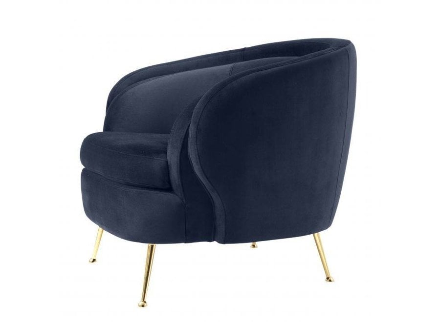 Fauteuil 'Orion' - Savona bleu nuit