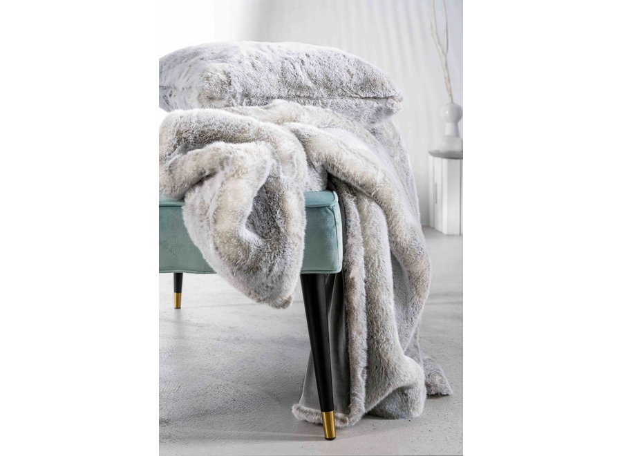 Cushion faux fur 'Silverwolf'