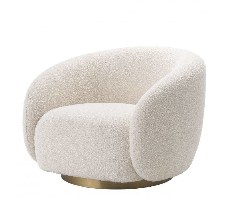 Cream Boucle Armchair / The unique armchair 'York' from the luxury
