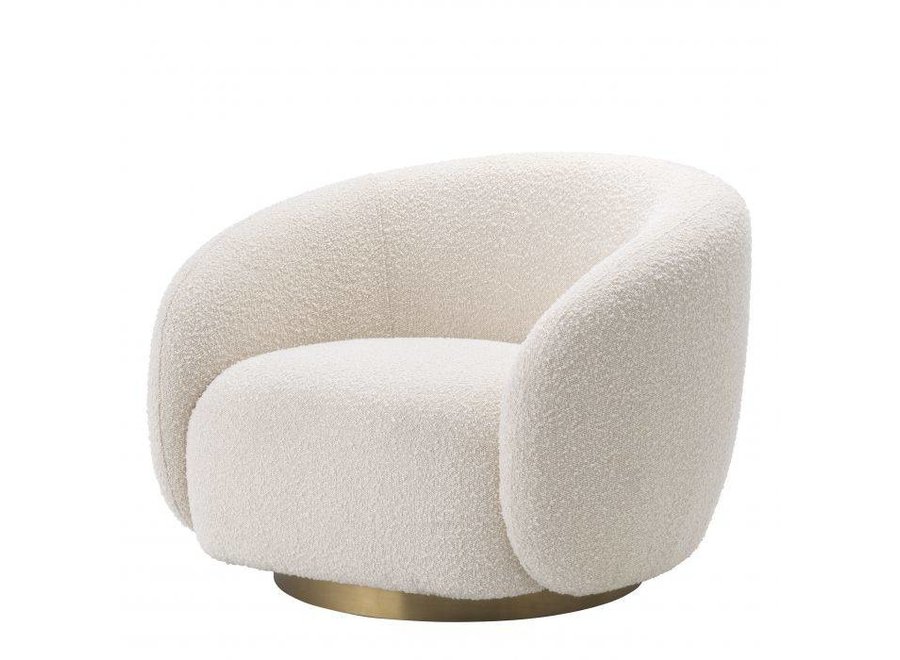 Chaise pivotante Brice - Bouclé crème