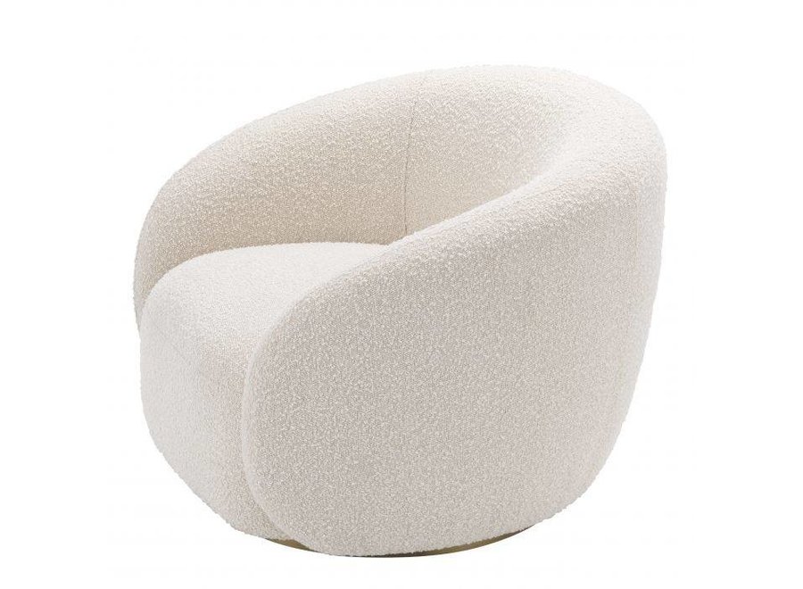 Chaise pivotante 'Brice' - Bouclé crème