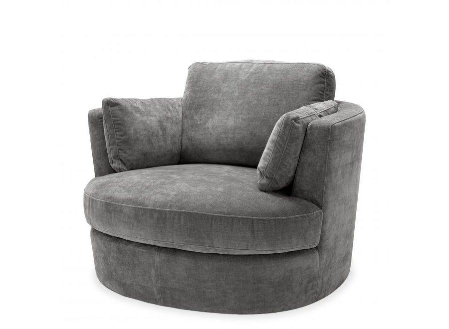 Swivel armchair 'Clarissa' - Clarck grey