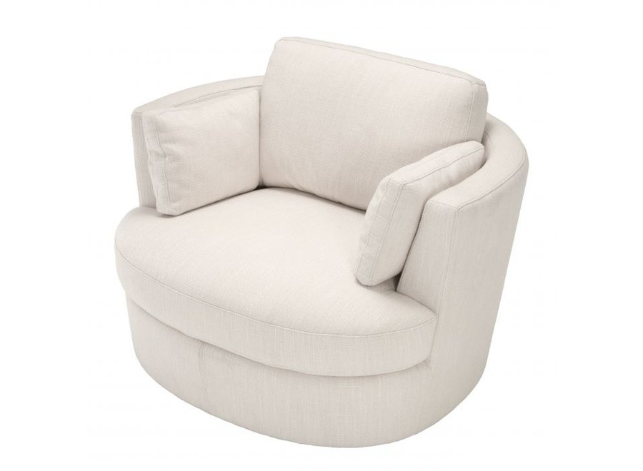 Swivel armchair 'Clarissa' - Avalon white