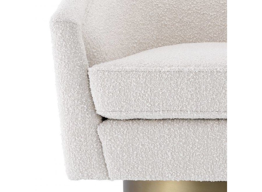 Swivel armchair 'Catene' - Bouclé cream