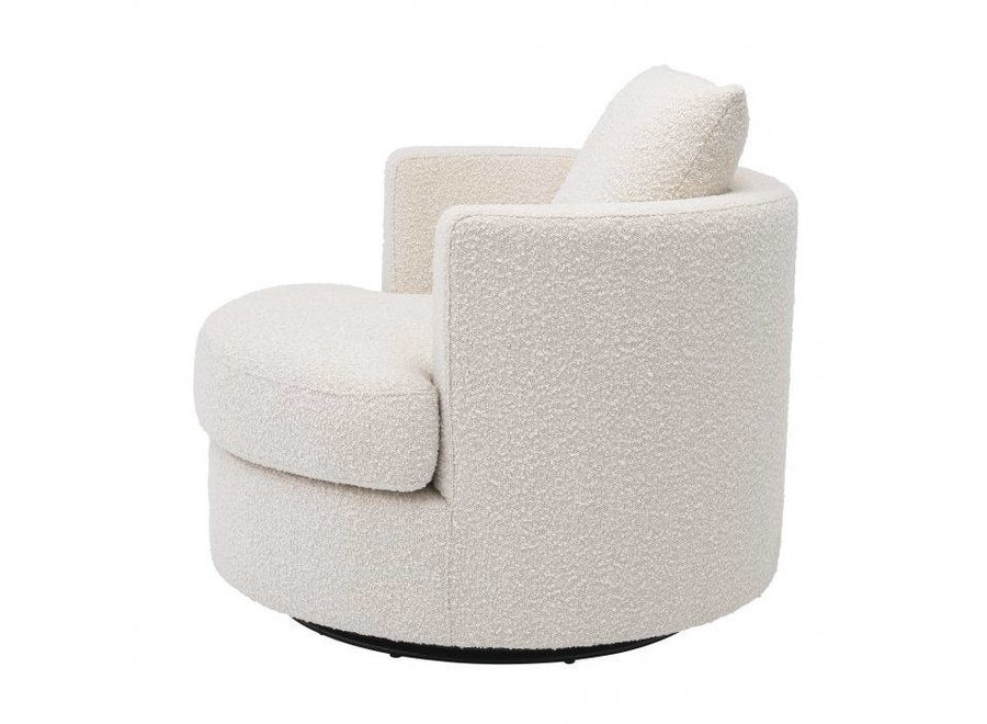 Swivel armchair 'Felix' - Bouclé cream