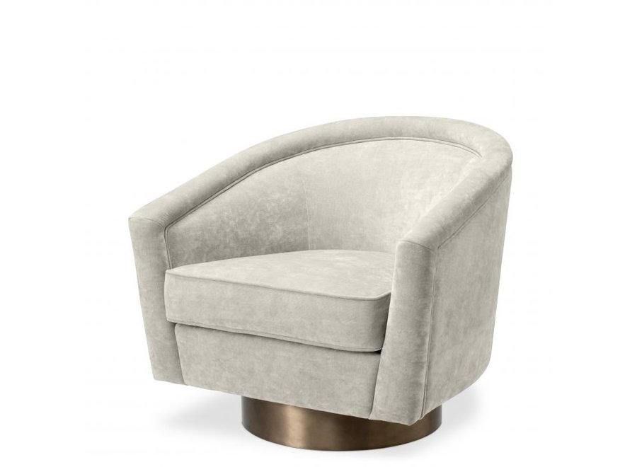 Swivel armchair 'Catene' - Clarck sand