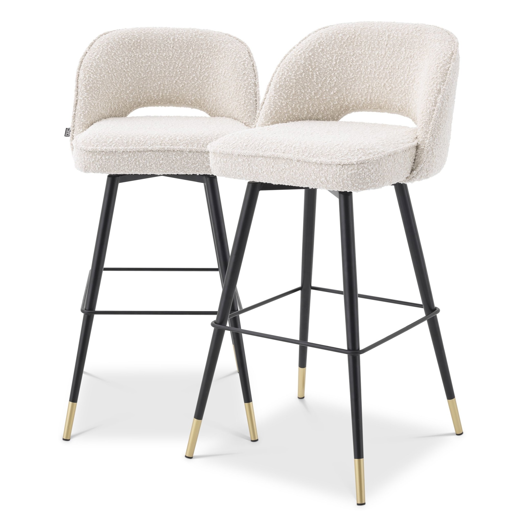 Bar stoel set 2 - Bouclé cream - Designs
