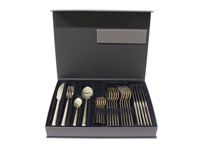 Cutlery set 'Zeno' 6-piece - Champagne