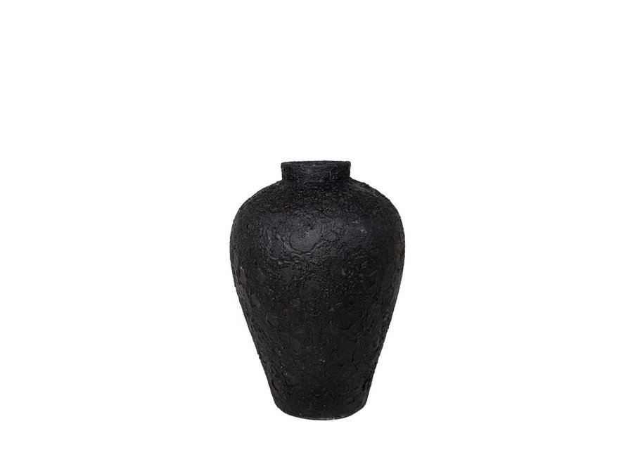 Terracotta vase 'Black' - S