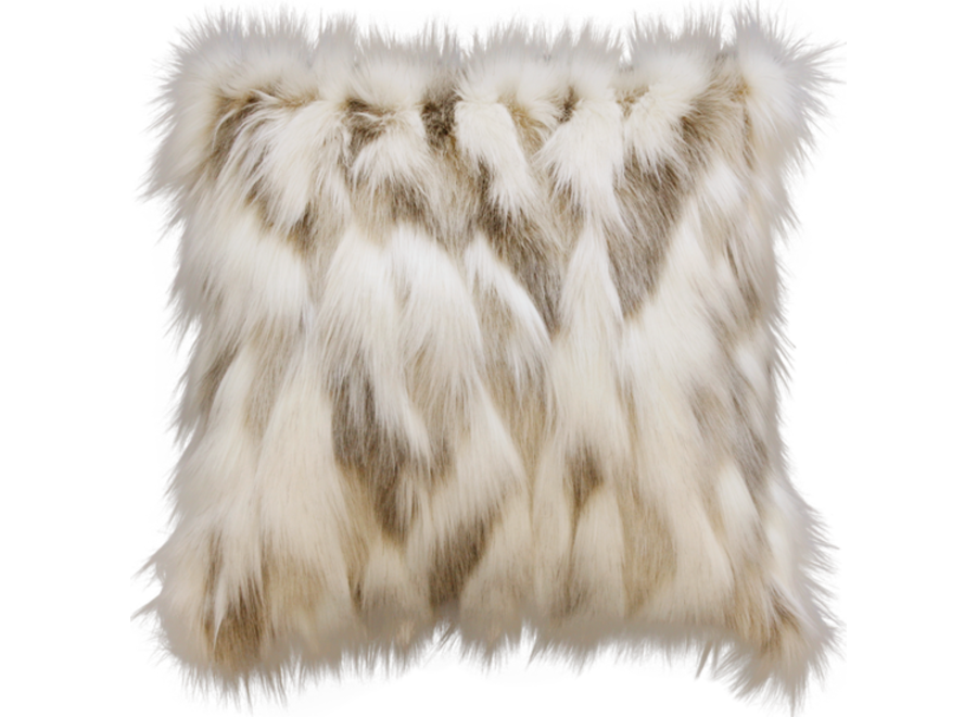 Coussin fourrure 'Snowshoe Hare'