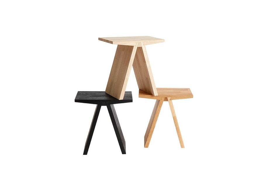 Tabouret 'Angle' Huile Naturelle