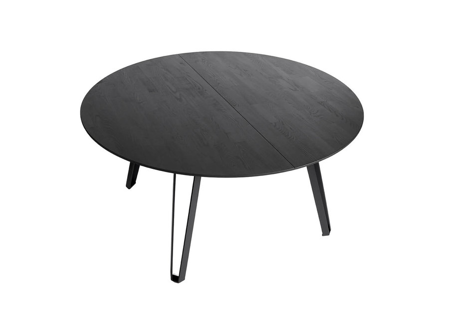 Dining table Space Black Round - Oak