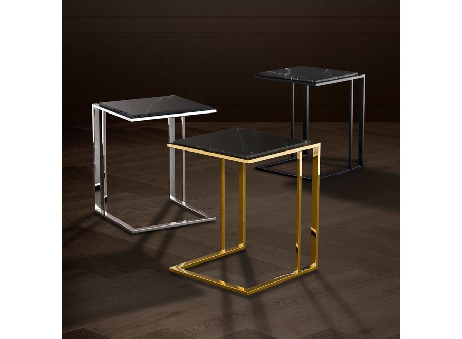 Side table 'Cocktail' black marble