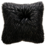Fur cushion 'Ebony Plume'