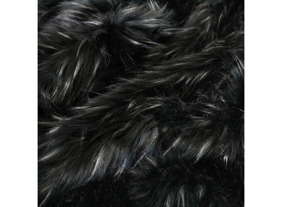 Coussin fourrure 'Ebony Plume'
