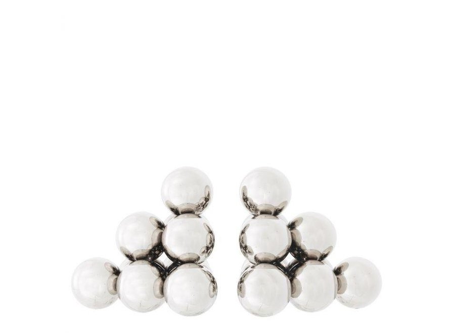 Buchstütze 'Carioca' - Set of 2 - Nickel
