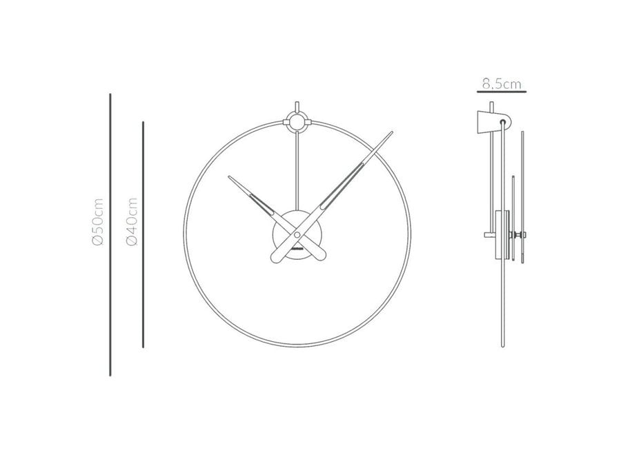 Horloge Murale Design 'Micro Anda Graphite'