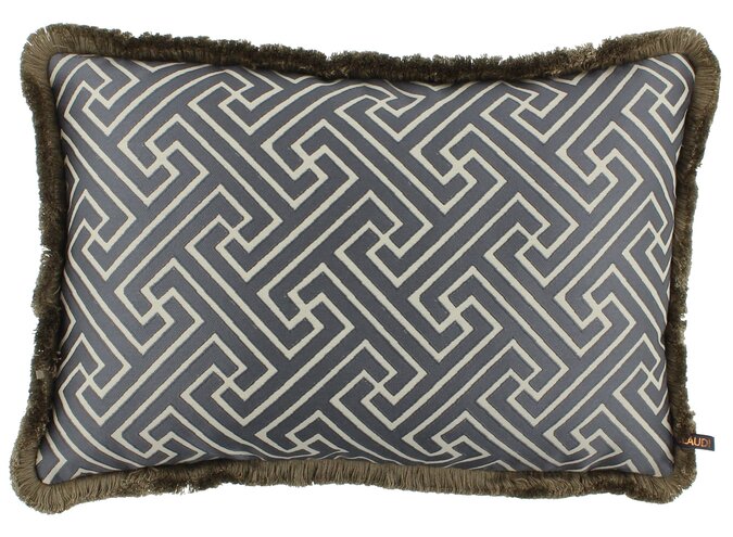 Keano Petrol cushion with fringe