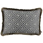 Coussin Keano Petrol avec fringe
