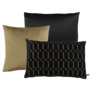 Combinaison de coussins Black/Gold: Dafne, Mitchel & Petter