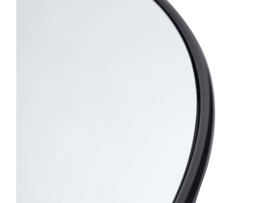 Wall mirror round Copenhagen L,  iron frame