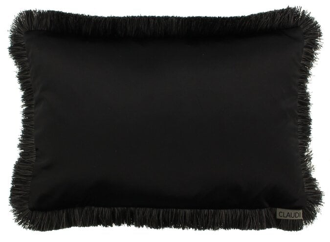 Kissen Dafne Black + Fringe Black