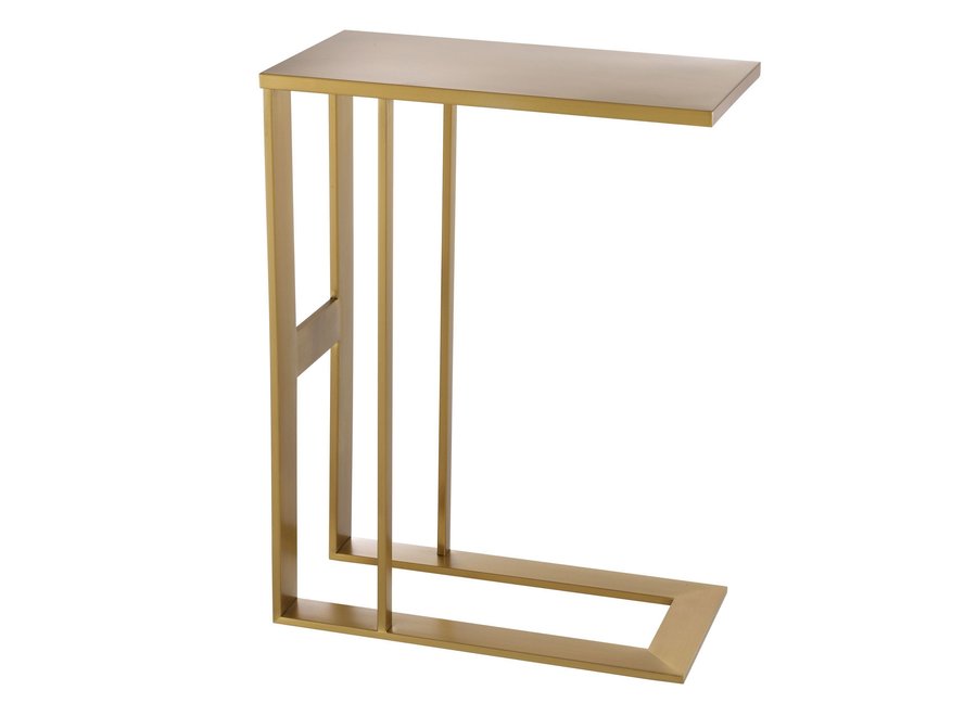 Side table 'Pierre' - Brushed brass finish