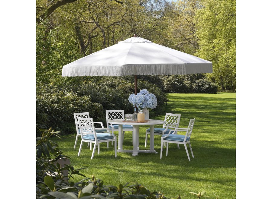 Outdoor  Dining chair 'Paladium'  with armrest - White