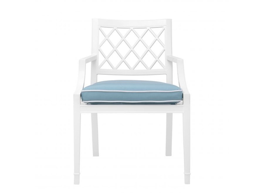 Outdoor  Dining chair 'Paladium'  with armrest - White