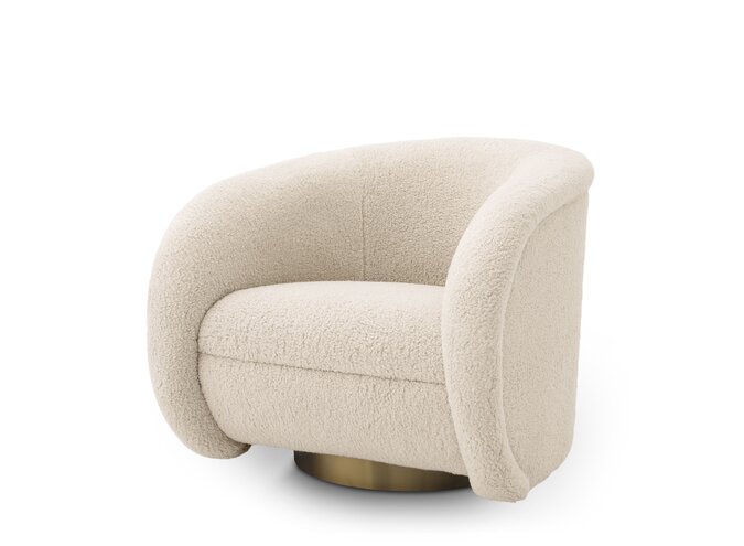 Swivel armchair Cristo - Brisbane cream