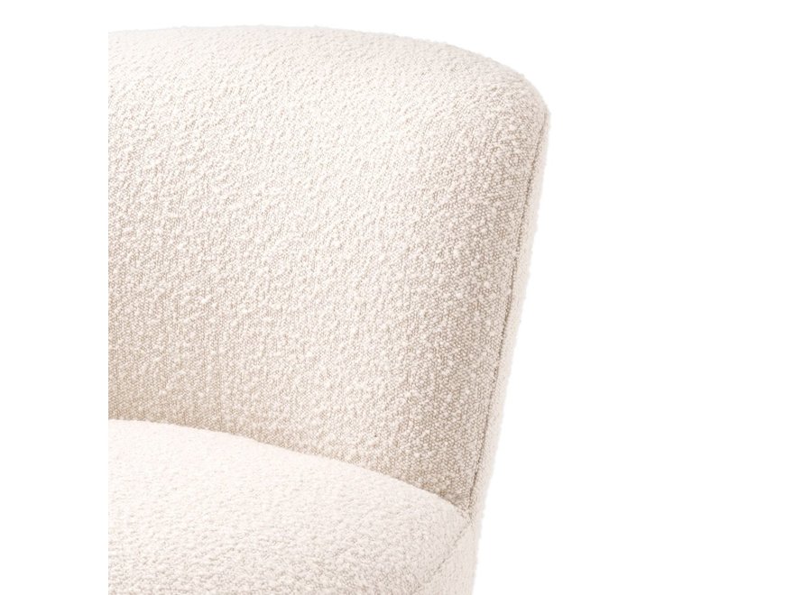 Fauteuil Pivotant 'Doria' - Bouclé cream