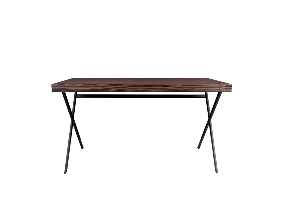 Desk 'Calvin' - Macassar Wood brown - 140 cm